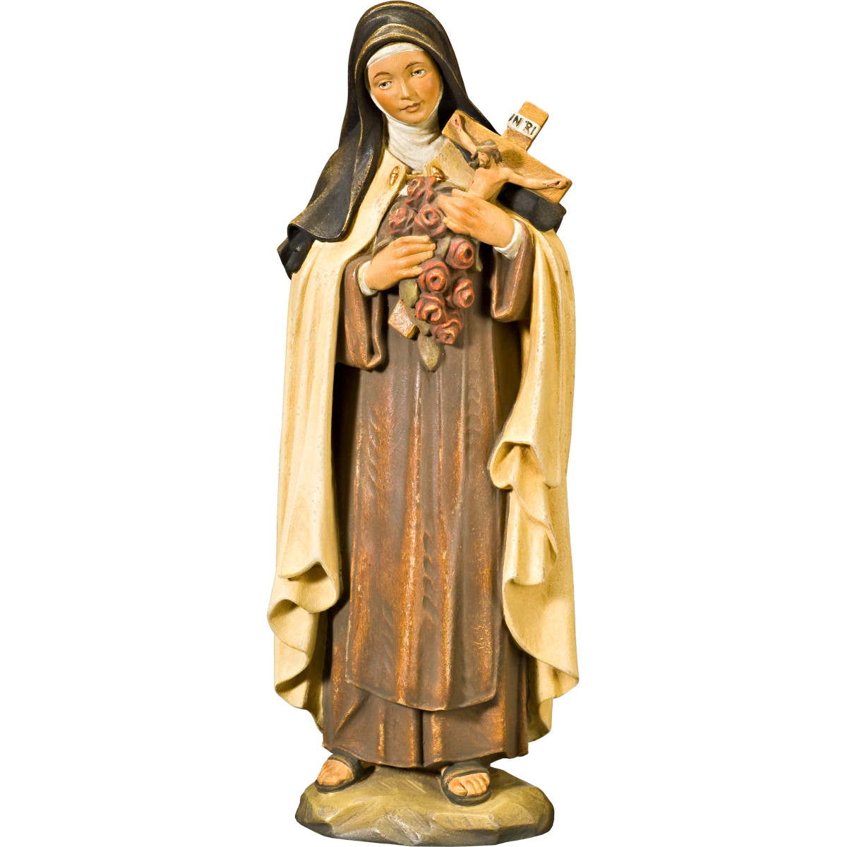 Santa Teresita del Niño Jesús (rosas + cruz)